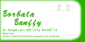 borbala banffy business card